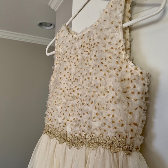 Nanette Lepore cream & gold dress size 14 - Picture 2 of 5